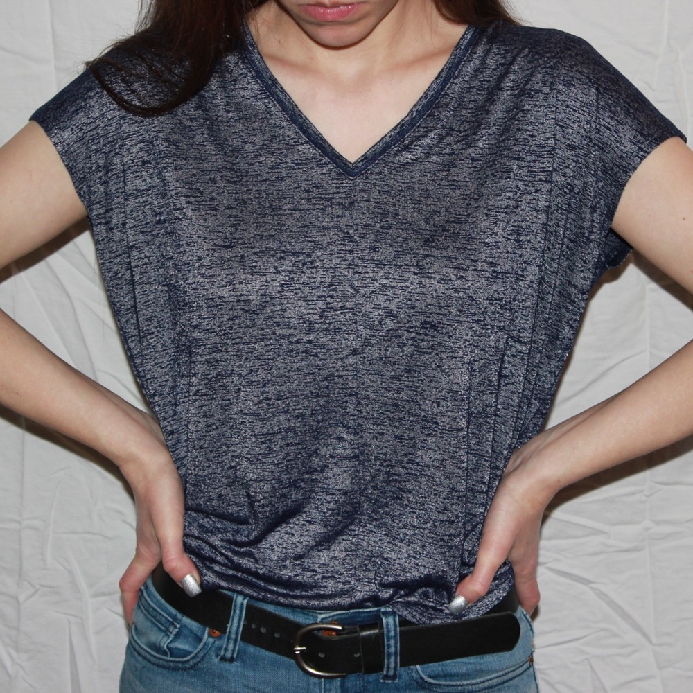Soft Blue V-Neck